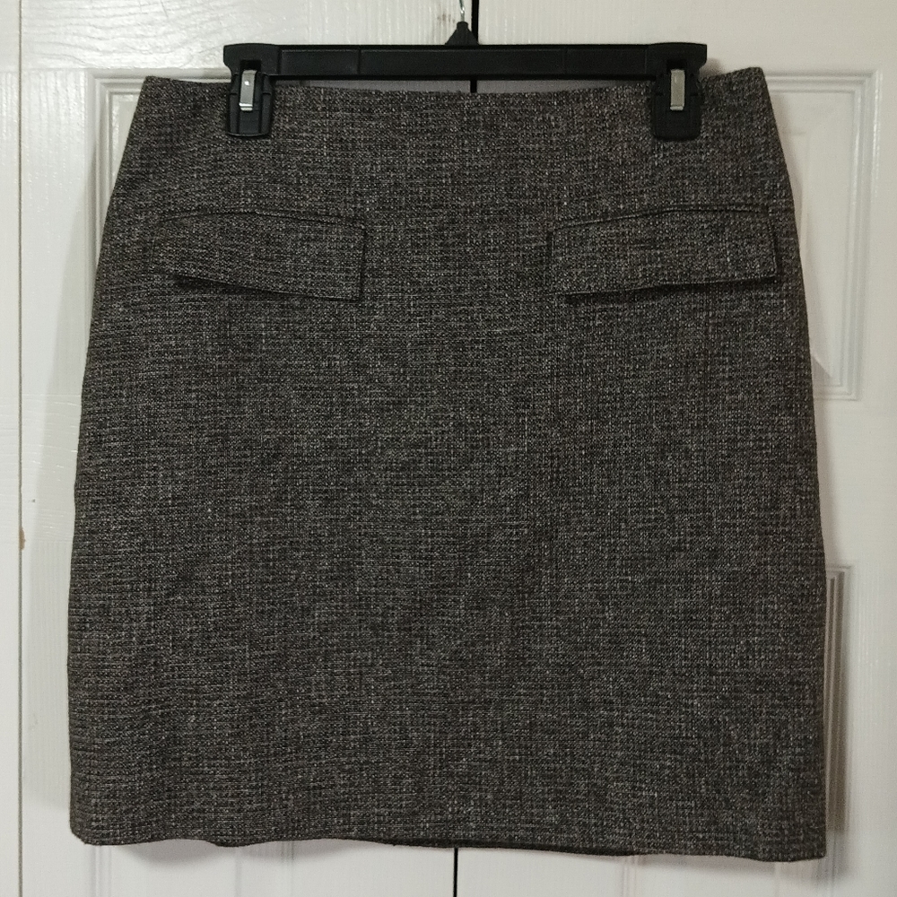 Ann Taylor Wool Blend Mini Pencil Skirt